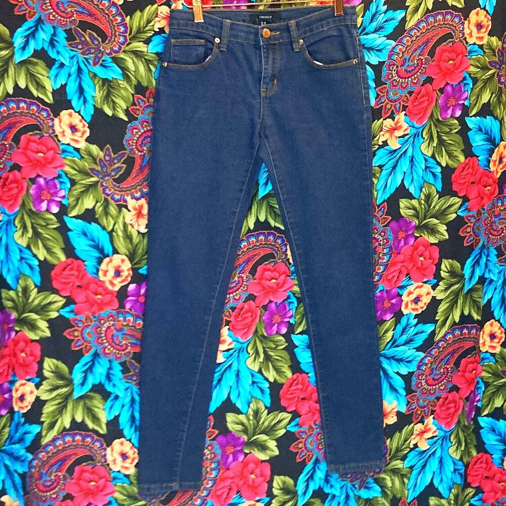 WOMEN'S FOREVER 21 SKINNY JEANS WOMENS SIZE 25 DENIM BLUE JEAN PANTS